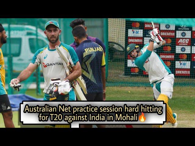 Australian cricket team net practice session today in Mohali and they are looking dangerous