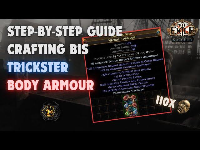 [POE 3.25] Making the BIS Trickster Body Armour Step by Step Guide (recombination)