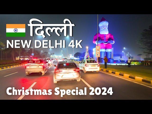 NEW DELHI Christmas Drive  - Aerocity to Delhi Airport | Festive Streets & Night Vibes