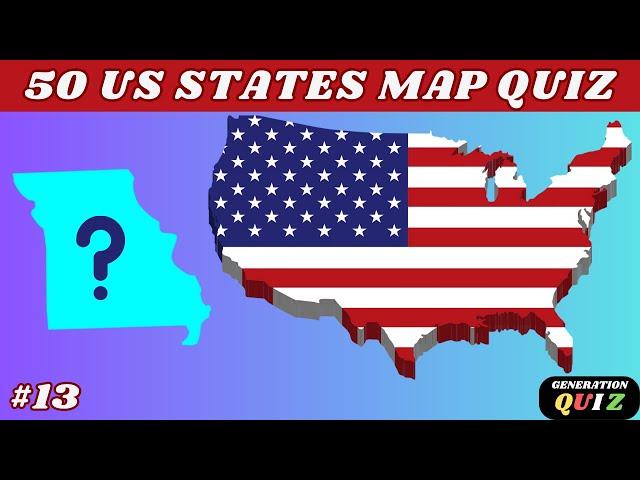 GUESS THE 50 US STATES QUIZ USA MAP IN 5 SECONDS #13