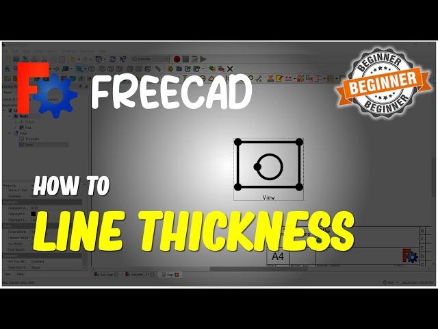 FreeCAD Line Thickness On Techdraw