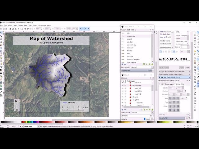 Finish map in Inkscape and export