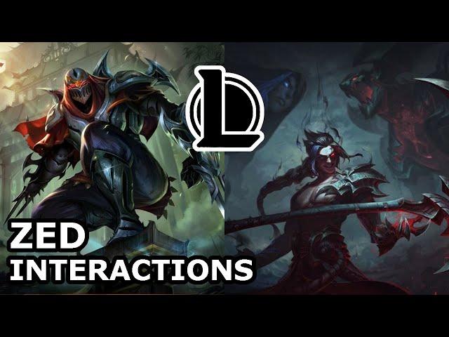 Zed Interactions with Other Champions | ZED KILLED HIS MASTER? | League of Legends Quotes