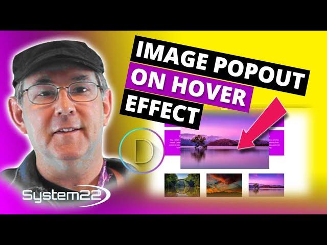 Divi Theme Image Popout On Hover Effect 