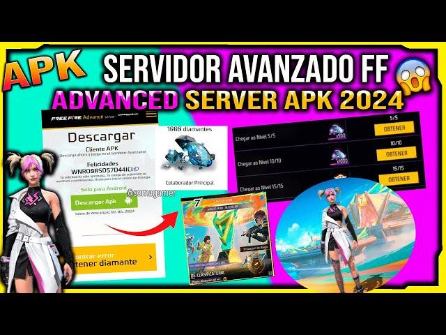 NUEVO SERVIDOR AVANZADO FREE FIRE 2024 DESCARGAR APK COMO ENTRAR REGISTRO DESCARGA CODIGO ACTIVACION