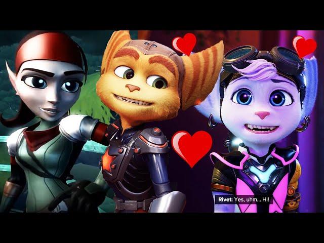 Ratchet Meets His Girlfriend VS Has a Crush on Rivet - Ratchet & Clank: Rift Apart PS5 2021