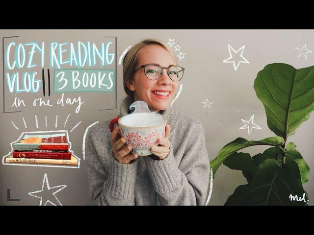 COZY READING VLOG || 3 Books in One Day Readathon