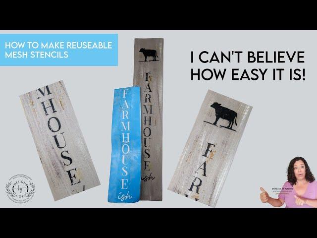 Easy Reusable Stencil DIY | How to Make Reusable Mesh Stencils