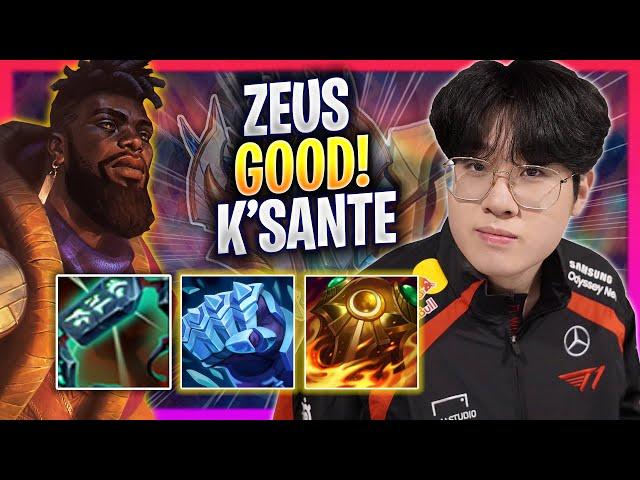 ZEUS IS SO GOOD WITH K'SANTE! - T1 Zeus Plays K'sante TOP vs Renekton! | Season 2024