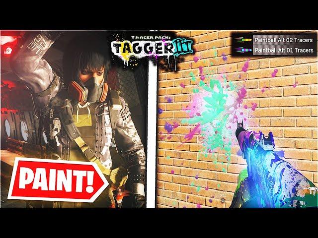 NEW TRACER PACK TAGGER 3 RAINBOW PAINTBALL TRACERS  AK74u "Purple Tint" on COLD WAR WARZONE KRIG 6