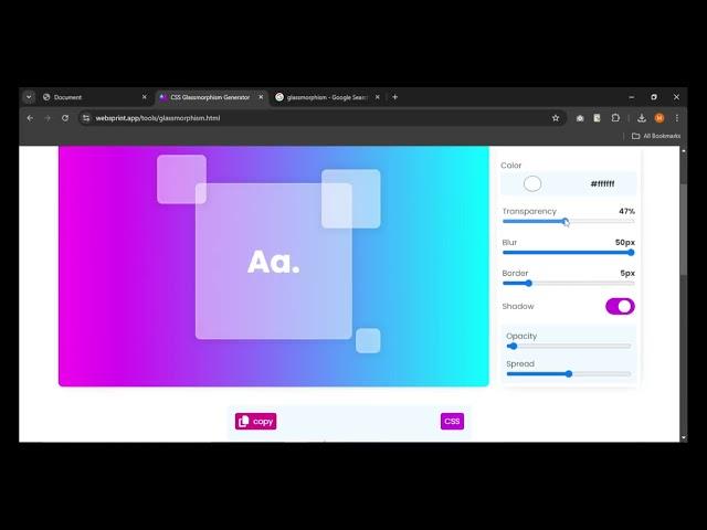 Simple Glassmorphism Effects with CSS: Simple Guide & WebSprint Glassmorphism  Tool