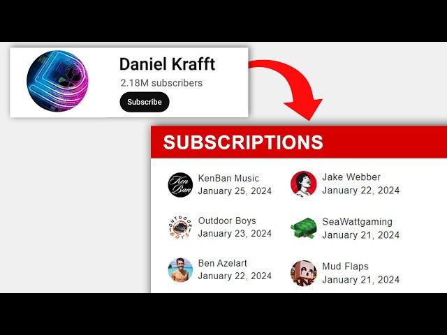 How to view any YouTube channel's subscriptions (after the "Channels" tab has been removed)