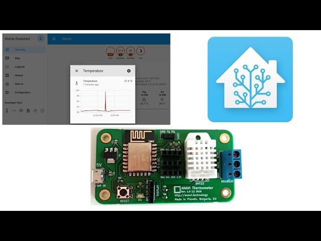 Home Assistant Discovery via MQTT of ANAVI Thermometer with DHT22 Temperature and Humidity Sensor