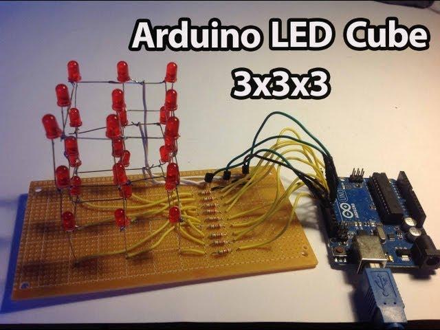 Arduino - LED Cube 3x3x3 [Full Tutorial]