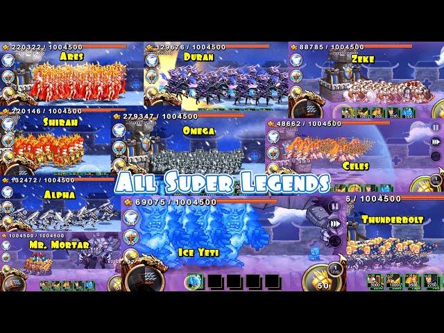 Test All Super Legends Character With No Cooldown | Kingdom Wars