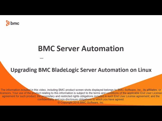 Upgrading BMC BladeLogic Server Automation to 8.8 on Linux