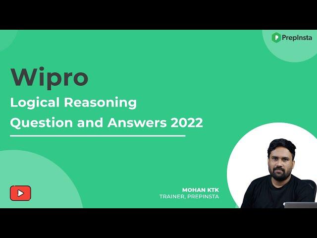 Wipro Logical Reasoning Questions and Answers 2022