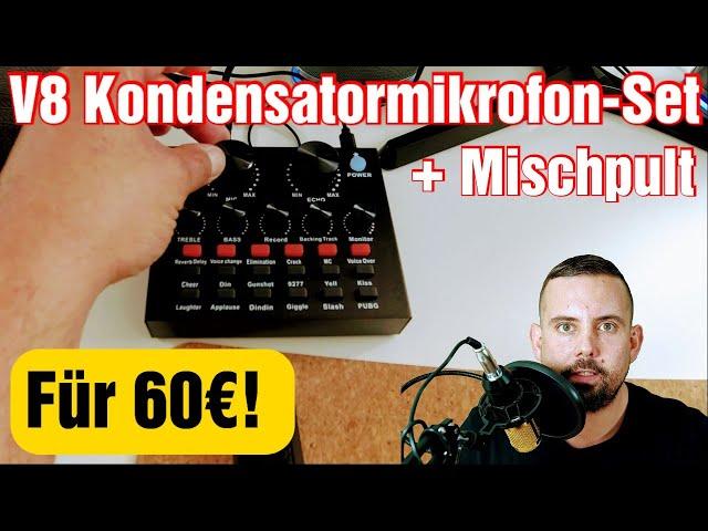  V8 Kondensatormikrofon-Set BM-800 mit Live-Soundkarte | PODCAST Mikrofon für unter 60€