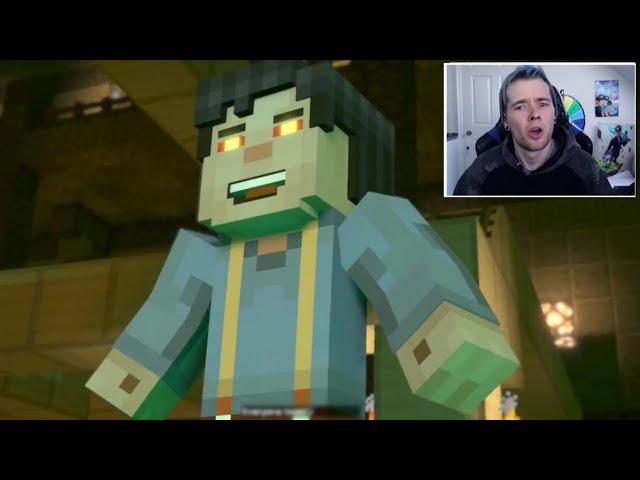 Youtubers react to The ADMIN TURNING INTO JESSE!?!!? Minecraft Story Mode Season 2 Episode 3