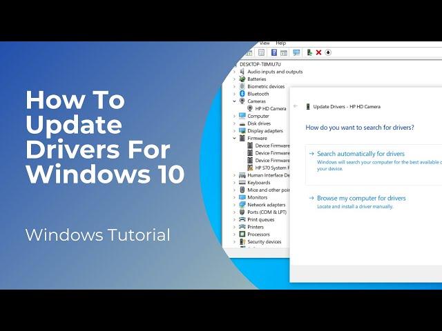 How To Update Drivers For Windows 10