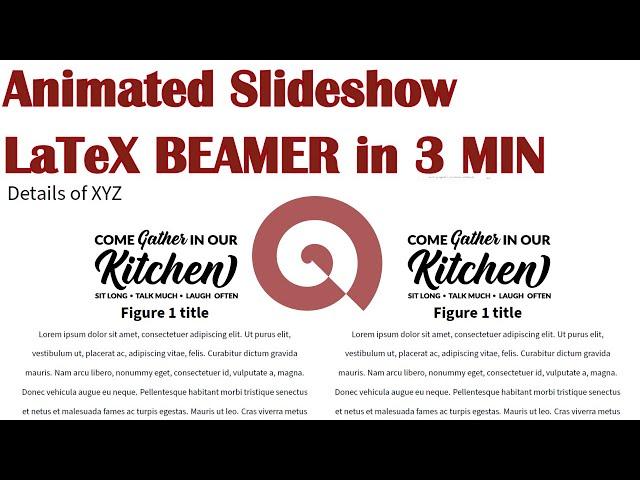 LaTeX Beamer Can Make Animation SlideShows Faster Than PowerPoint. #latex #beamer #slideshow