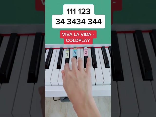 Viva La Vida - Coldplay (Piano Tutorial) #easypianotutorial #pianobeginner #vivalavida #summypiano