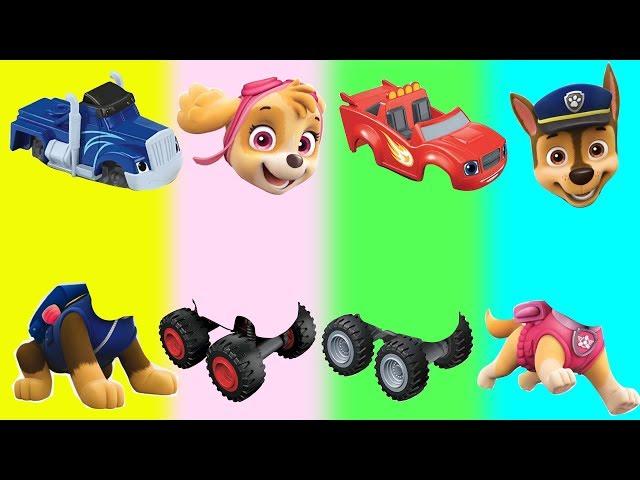 Wrong Heads Paw Patrol SKYE CHASE BLAZE And The Monster Machines Family Finger Nursery Rhymes puzzle