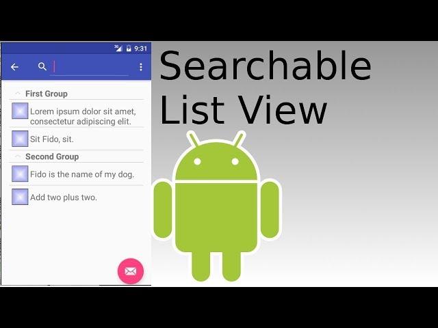 Custom ListView with Search Filter in Android Studio Tutorial