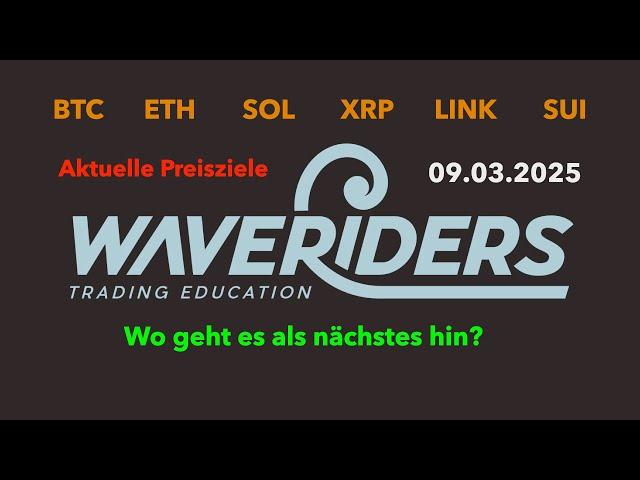 BTC ETH SOL XRP SUI LINK Update aktuelle Preisziele Elliott Wellen Analyse