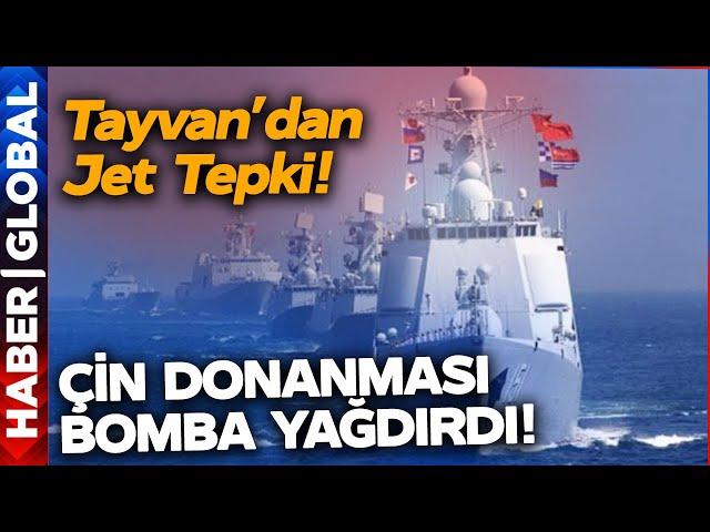 Çin Donanması Bomba Yağdırdı! Tayvan'dan Tepki Yağdı!