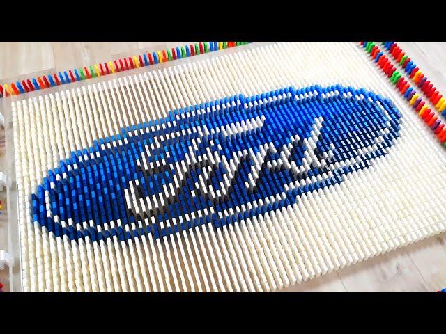 CAR LOGOS MADE FROM 25,000 DOMINOES | Domino Screen Link