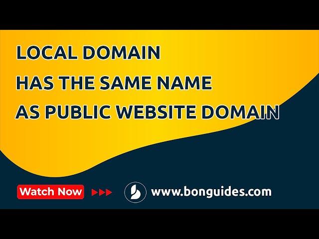 Local Domain Has the Same Name as Public Website Domain | DNS Issues Domain Name as Same Website