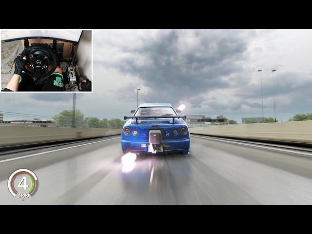 7000HP Nissan Skyline GTR R34 - Assetto Corsa | Thrustmaster TX Gameplay