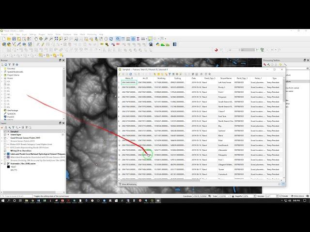 GIS 300 QGIS Sample Raster Values Extract Values to Points