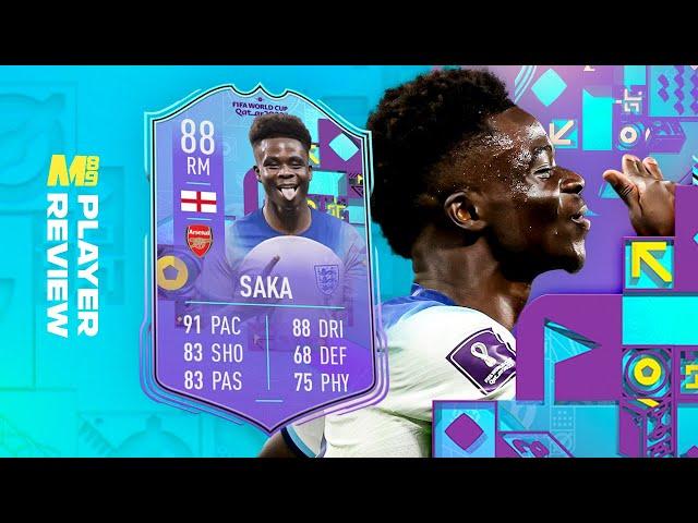 WORLD CUP PHENOMS SAKA PLAYER REVIEW | 88 SAKA | FIFA 23 Ultimate Team