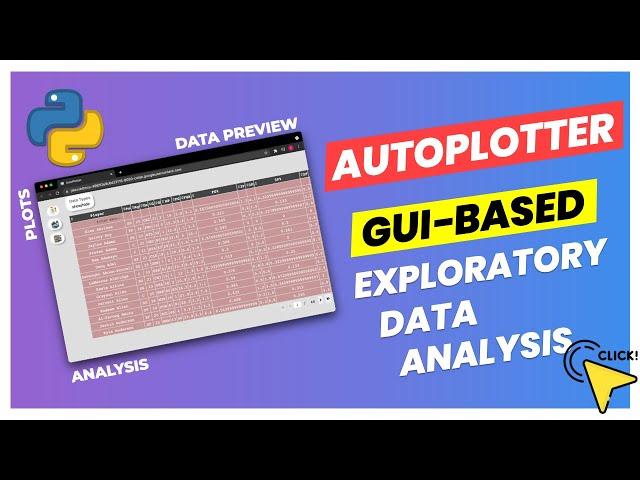 AutoPlotter - A GUI based Exploratory Data Analysis in Python