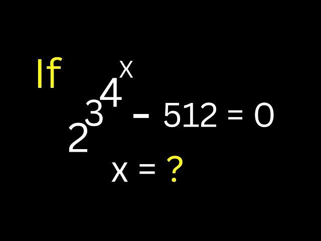 Math Olympiad Problems | Beautiful Exponential Equation | New Trick...