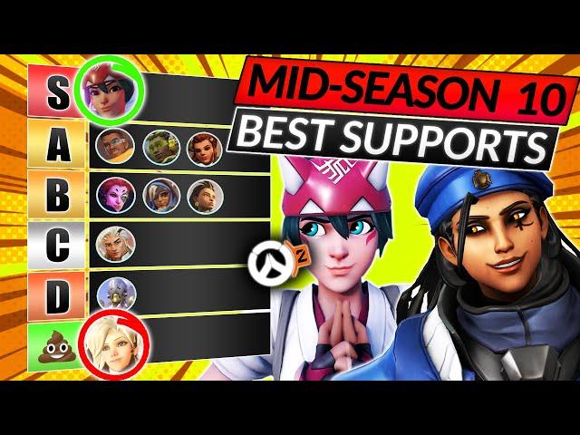 NEW SUPPORT HERO TIER LIST - Best Heroes in MID SEASON 10 - Overwatch 2 Meta Guide