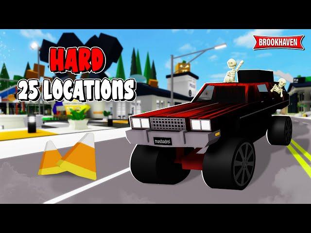 (HARD MODE) ALL 25 CANDY CORN LOCATIONS In Brookhaven - Roblox