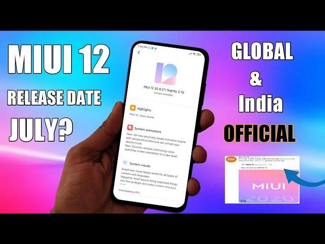 MIUI 12 Stable Update India & Global Release date | MIUI 12 Release Date In India