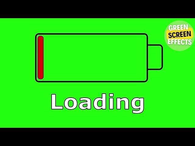 Battery Charging + gauges with a green screen background