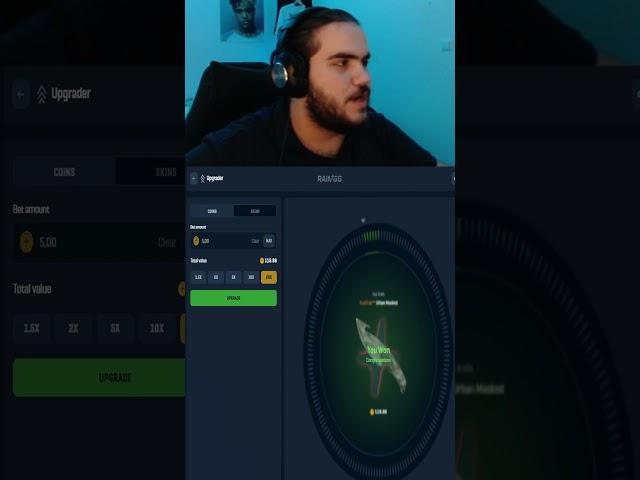 I TURNED 5 COINS TO A KNIFE! #caseopening #csgogambling #raingg #csgo #caseopener #upgrader #knife