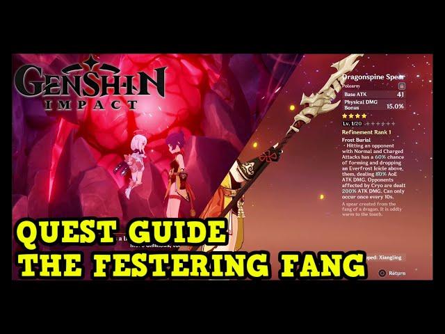 Genshin Impact The Festering Fang World Quest (Dragonspine Spear Location & Reward)