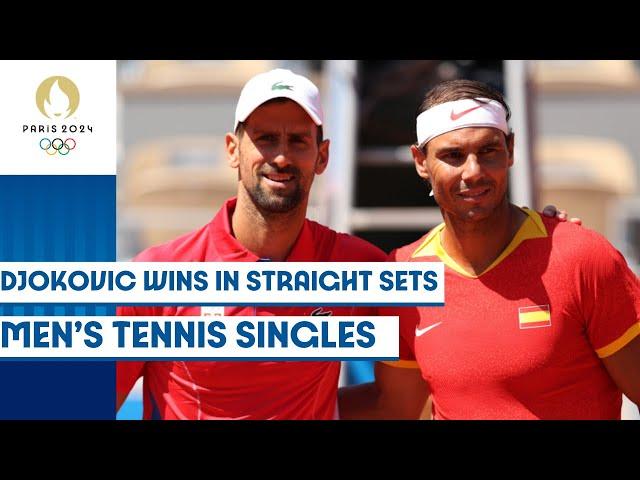 Novak Djokovic defeats Rafael Nadal in men's tennis singles | Paris 2024 Highlights