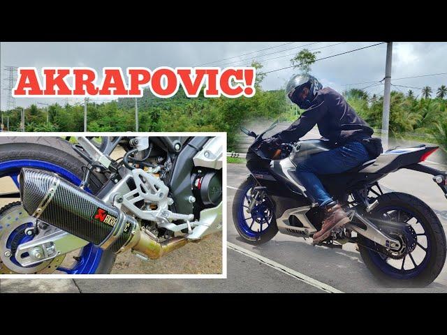 AKRAPOVIC PIPE full system in R15M 2023 | Sound Check | Flyby | Red line