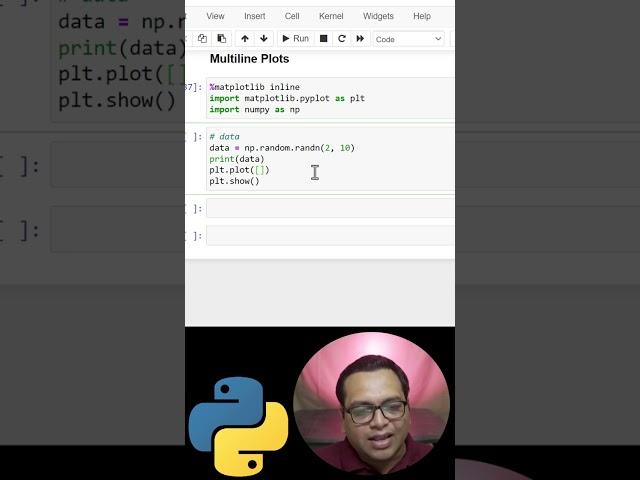 Python Matplotlib | Multiline Plots with Random Ndarrays #shorts