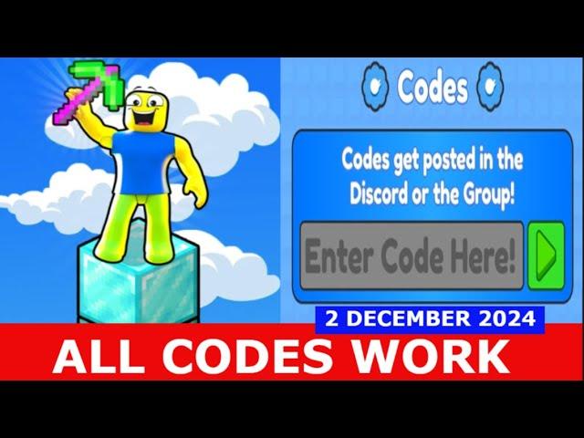 *ALL CODES* [️UPDATE!️] ️ Block Miner Simulator ROBLOX | DECEMBER 2, 2024