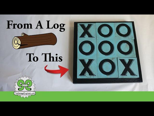 Modern Tic Tac Toe Made From Log - The Garage Engineer