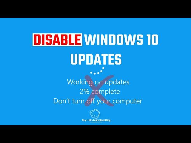 How to stop windows 10 update permanently? | windows 10 update off | 2022