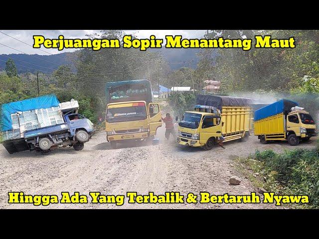 Semua Sopir Menantang Maut & Bertaruh Nyawa Hingga Ada Truck Terguling Ditanjakan Batu Jomba